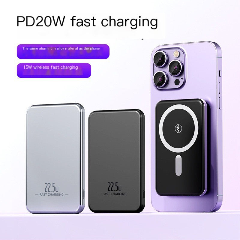 New MagSafe Aluminum Magnetic Power Bank 5000mAh