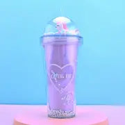 Cute 380ml Insulated Tumbler with Straw