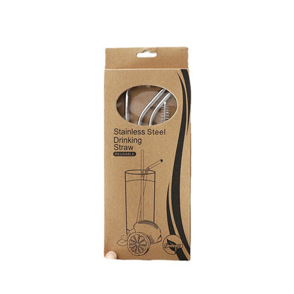 Eco-Friendly Stainless Steel Straw Kit with Brush