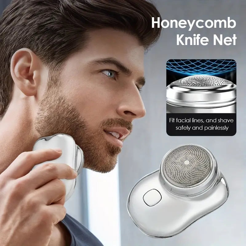 Mini Electric Razor for Men - Rechargeable Travel Shaver