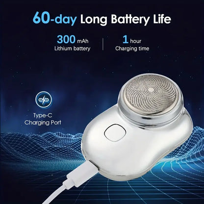 Mini Electric Razor for Men - Rechargeable Travel Shaver